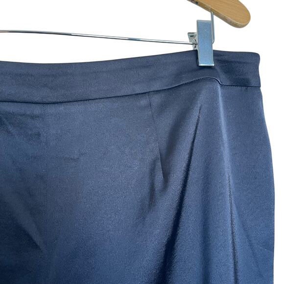 Chico's Modern Tailored Satin Classic Pants Black Trousers Office Goth Size 16R - Picture 7 of 12